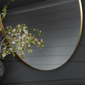 Round Stainless Steel Frame Mirror – 600mm