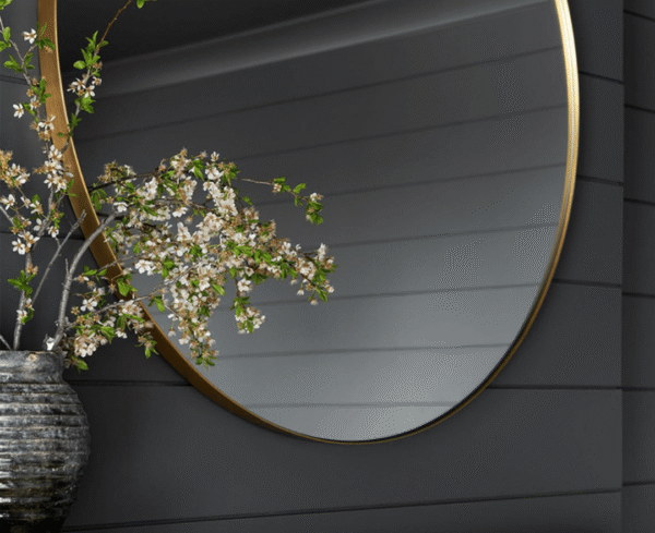 Round Stainless Steel Frame Mirror – 600mm