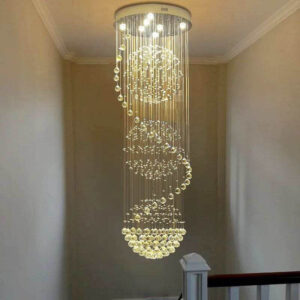 Modern Spiral Crystal Chandelier