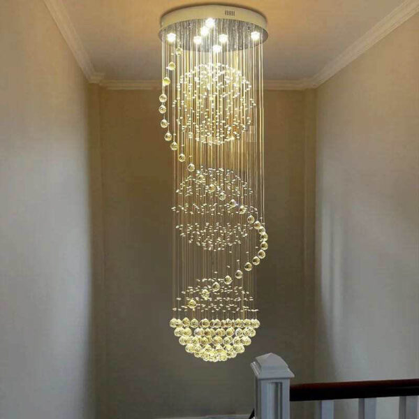 Modern Spiral Crystal Chandelier