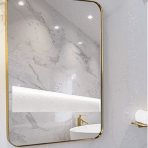 Rectilinear Stainless Steel Frame Mirror